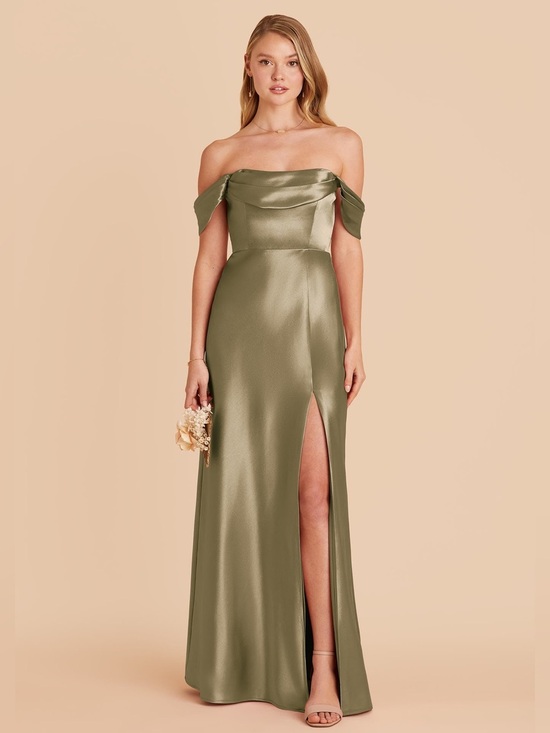 Birdy Grey Dresses & Skirts - Birdy Grey Mia Dress
Shiny Satin Moss Green